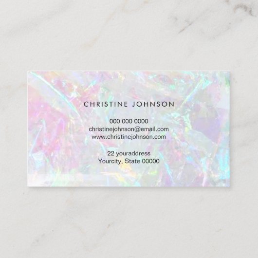 抽象芸術背景に蜂の巣模様のロゴ 名刺 (裏面)