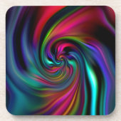 抽象芸術背景らせん状ソフトI コースター (正面)