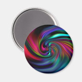 抽象芸術背景らせん状ソフトI マグネット (正面/裏面)