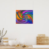 抽象芸術背景らせん状ソフトII ポスター (キッチン)