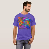 抽象芸術背景らせん状ソフトII Tシャツ (正面フル)