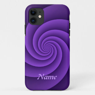 抽象芸術背景らせん状ソフトIV +テキスト iPhone 11 ケース