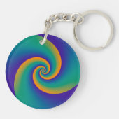 抽象芸術背景らせん状ソフトV キーホルダー (裏面)