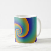 抽象芸術背景らせん状ソフトV コーヒーマグカップ (正面右)