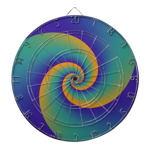 抽象芸術背景らせん状ソフトV ダーツボード (正面)
