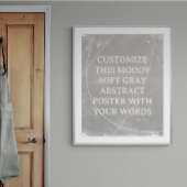 抽象芸術背景カスタムウェディングポスターグレー ポスター