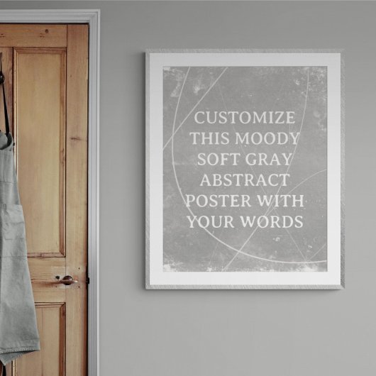 抽象芸術背景カスタムウェディングポスターグレー ポスター