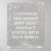 抽象芸術背景カスタムウェディングポスターグレー ポスター (正面)