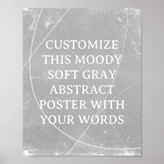 抽象芸術背景カスタムウェディングポスターグレー ポスター (正面)