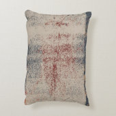 抽象芸術背景グランジヴィンテージテクスチャ アクセントクッション (裏面(縦))