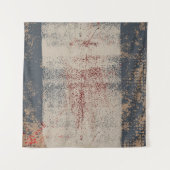 抽象芸術背景グランジヴィンテージテクスチャ タペストリー (正面(横))