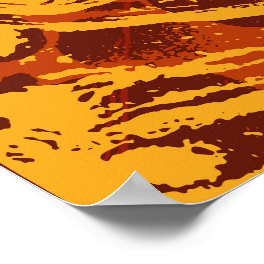 抽象芸術背景グランジヴィンテージテクスチャ ポスター (角)