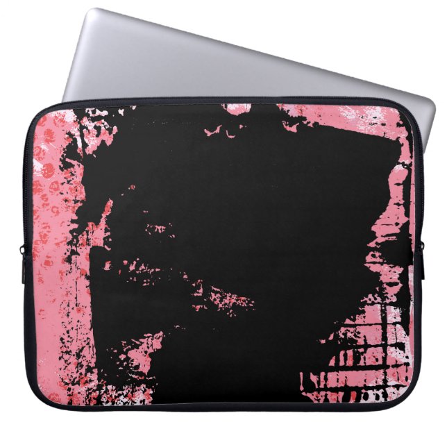 抽象芸術背景グランジヴィンテージテクスチャ ラップトップスリーブ (正面)