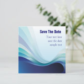 抽象芸術背景招待状 セーブザデート (スタンド正面)