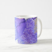 抽象芸術背景水色 コーヒーマグカップ (正面右)