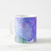 抽象芸術背景水色 コーヒーマグカップ (正面左)