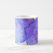抽象芸術背景水色 コーヒーマグカップ (中央)