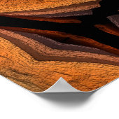 抽象芸術背景色白熱［赤熱］光を放つ指定要約 ポスター (角)