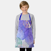 抽象芸術背景色 エプロン (着用した状態)