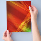 抽象芸術背景赤黄緑デジタルランド チラシ (手)