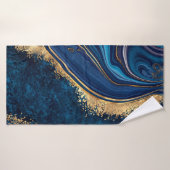 抽象芸術背景青大理石酸灰石花崗岩mosa バスタオル (バスタオル)