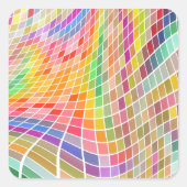 抽象芸術背景 スクエアシール (正面)