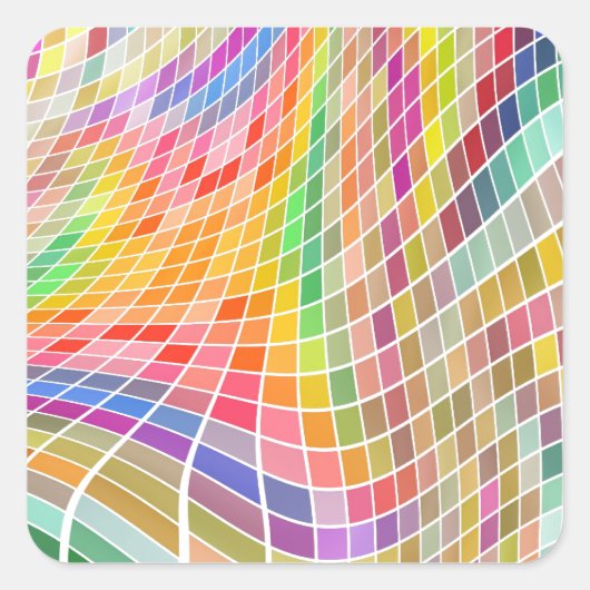 抽象芸術背景 スクエアシール (正面)