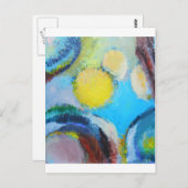 抽象芸術胞子(顕微表現主義) ポストカード (正面/裏面)