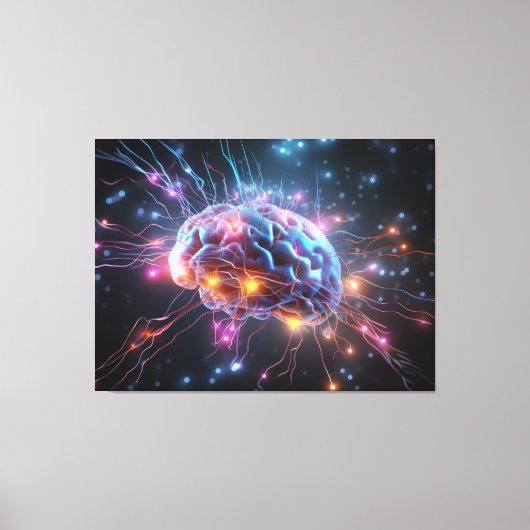 抽象芸術脳 キャンバスプリント (正面)