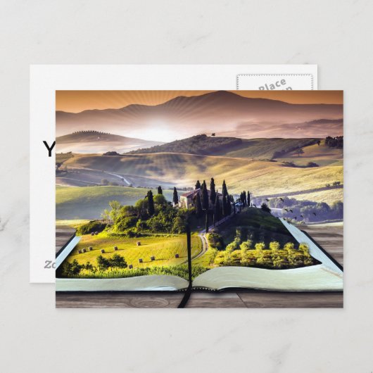 抽象芸術自然の横長(Book Reader用) ポストカード (正面/裏面)