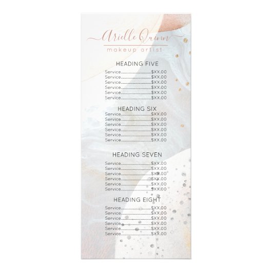 抽象芸術自然の水彩メイクアップアーティスト ラックカード (正面)