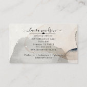 抽象芸術自然の水彩模様メイクアップアーティスト 名刺 (裏面)