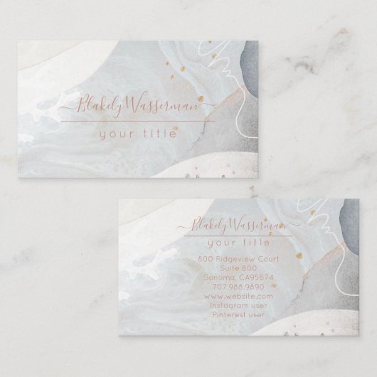 抽象芸術自然の色のオーガニック形状質感 名刺 (正面/裏面)