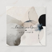 抽象芸術自然の色の形状ライフコーチスクアール スクエア名刺 (正面)