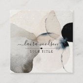 抽象芸術自然の色の形状 スクエア名刺 (正面)