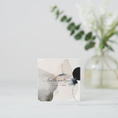 抽象芸術自然の色の形状 スクエア名刺 (スタンド正面)