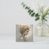 抽象芸術自然はを癒す抱擁を提供する スクエア名刺 (スタンド正面)