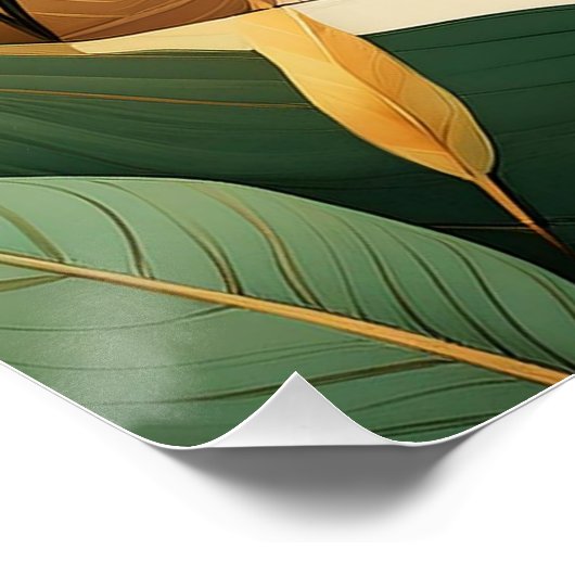 抽象芸術自然アーオーガニックト離れ – フロー ポスター (コーナー)