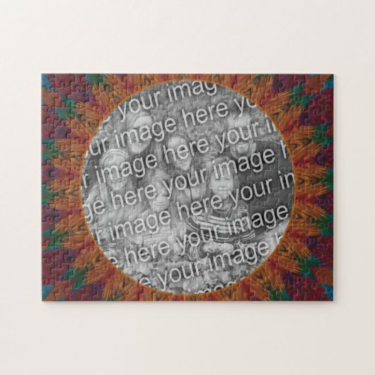 抽象芸術自然アートフレーム独自の写真を作成 ジグソーパズル (横)