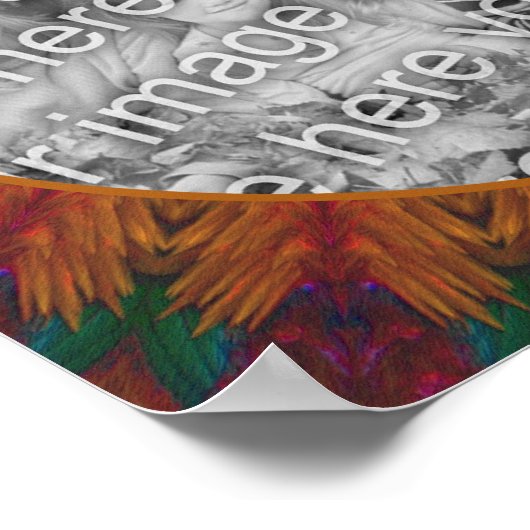 抽象芸術自然アートフレーム独自の写真を作成 ポスター (角)