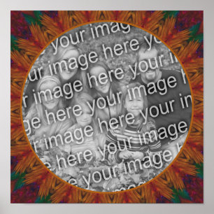 抽象芸術自然アートフレーム独自の写真を作成 ポスター