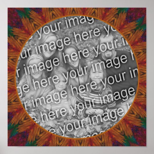 抽象芸術自然アートフレーム独自の写真を作成 ポスター (正面)