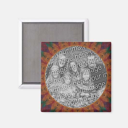 抽象芸術自然アートフレーム独自の写真を作成 マグネット (正面/裏面)