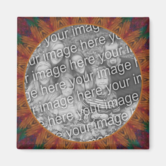 抽象芸術自然アートフレーム独自の写真を作成 マグネット (正面)