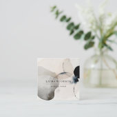 抽象芸術自然ウォーターカラーメイクアップアーティストスクエアブ スクエア名刺 (スタンド正面)