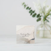 抽象芸術自然カラー形状セラピスト スクエア名刺 (スタンド正面)