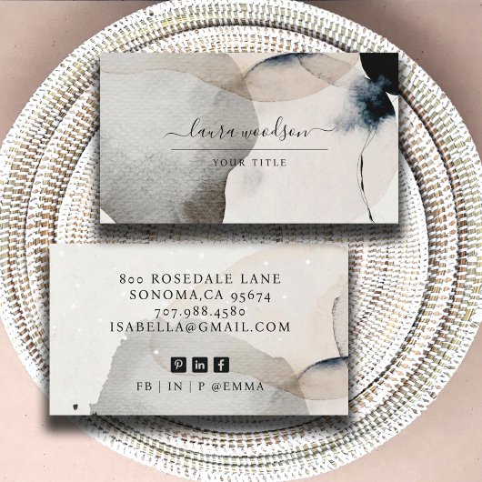 抽象芸術自然カラー形状プロフェッショナル 名刺