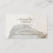 抽象芸術自然カラー形状寿命コーチ 名刺 (裏面)