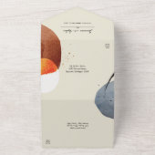 抽象芸術自然サンライズ オールインワン招待状 (外側)