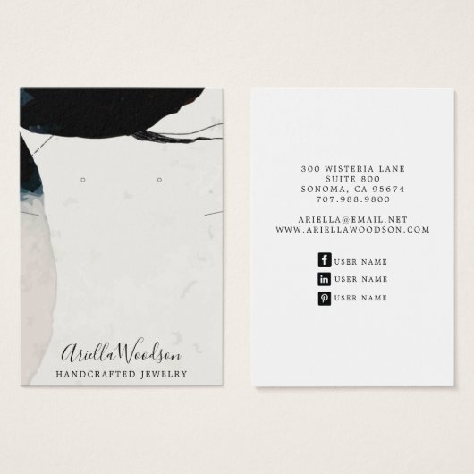 抽象芸術自然シェイプイヤリングネックレスディスプレイ (正面&裏面)